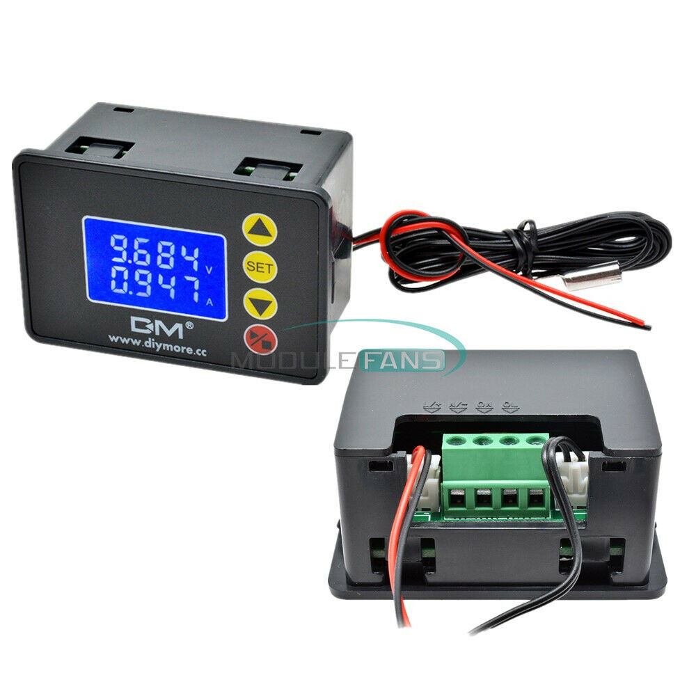 Digital 1.37" LCD 0-100V 10A 1000W Voltage Current Wattmeter Temperature Tester