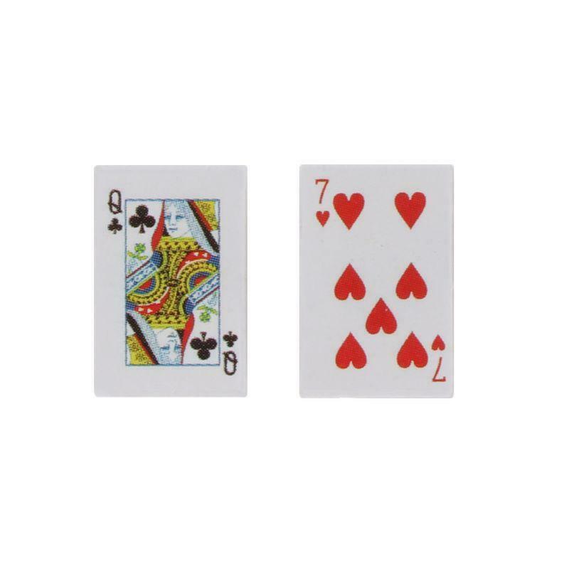 Night Club Hip Hop Small Playing Poker Cards Stud Earrings Funny Jewelry Unisex