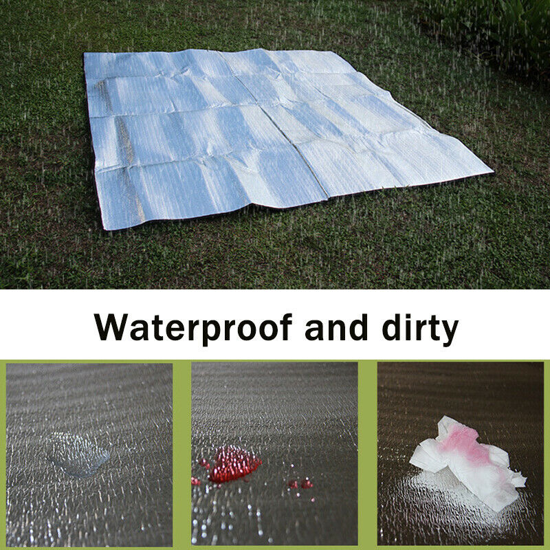 2.4*2.4M Outdoor Aluminum Film Waterproof Moistureproof Mat Lawn Cushion Camping