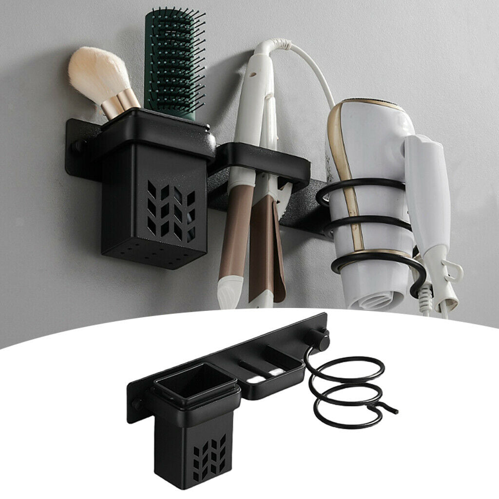 Bathroom Wall Mounted Hair Dryer Holder Bracket Stand Rack Tools Accessories