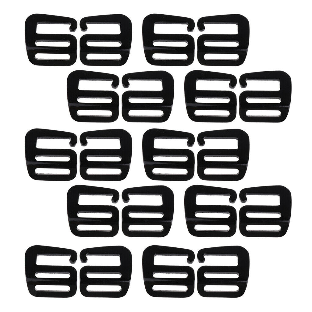 20 Pcs G Hook Webbing Buckle Quick Release for Backpack Strap Belt Webbing