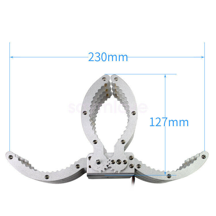 New 230mm Aluminum Robot Claw Arm Paw Gripper Clamp For Arduino