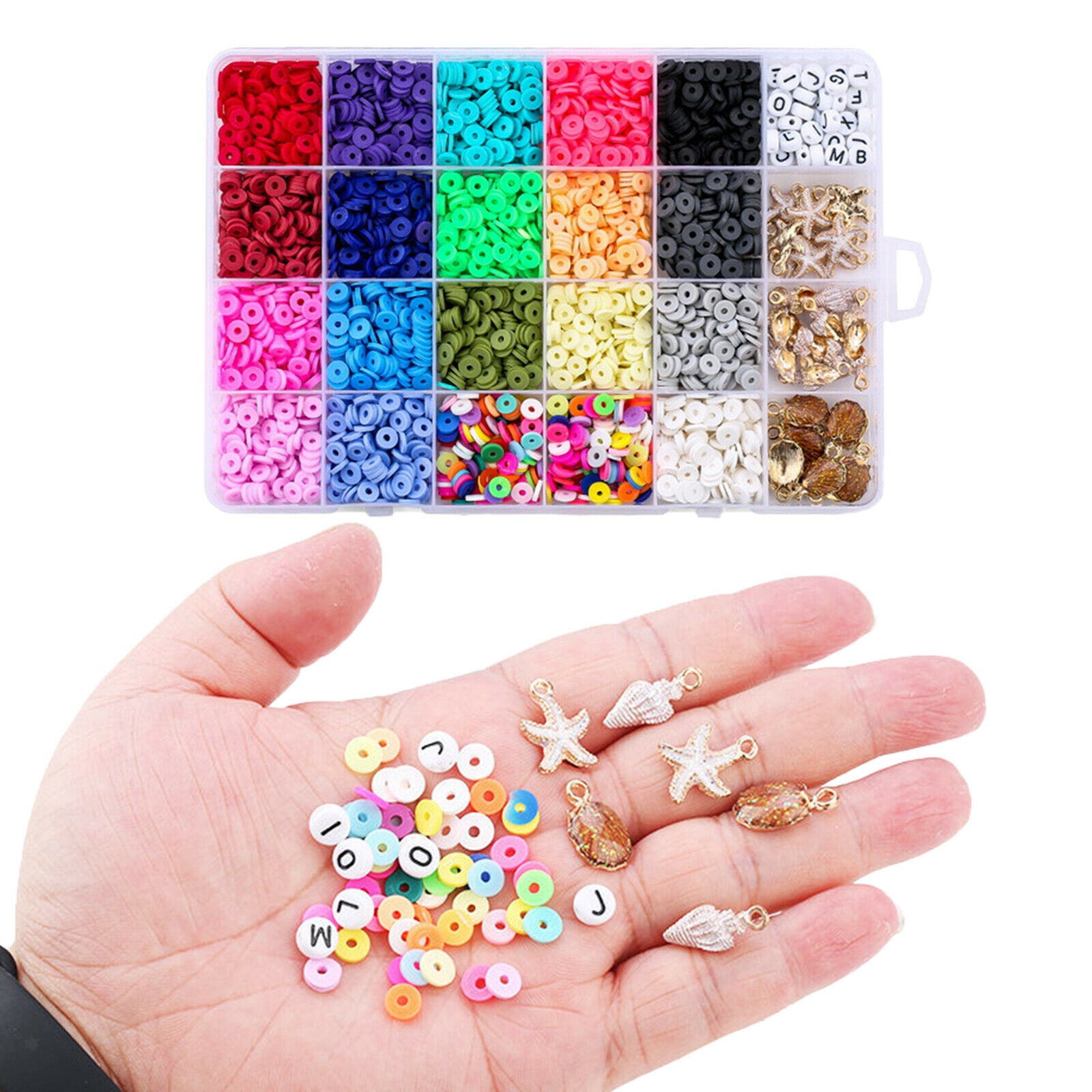 Clay Beads Beads DIY Jewelry Earring Beading Craft Accessories 24 Grid