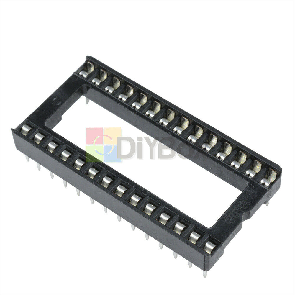 10Pcs 28pin IC sockets Adaptor Wide Type DIP-28 IC Socket Pitch Dual Wipe