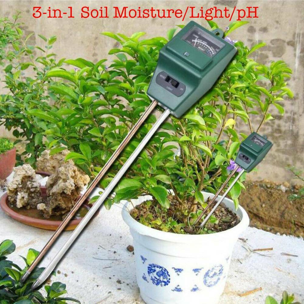 Soil pH Meter, MS02 3-in-1 Soil Moisture/Light/pH Tester Analyzer Gardening Tool