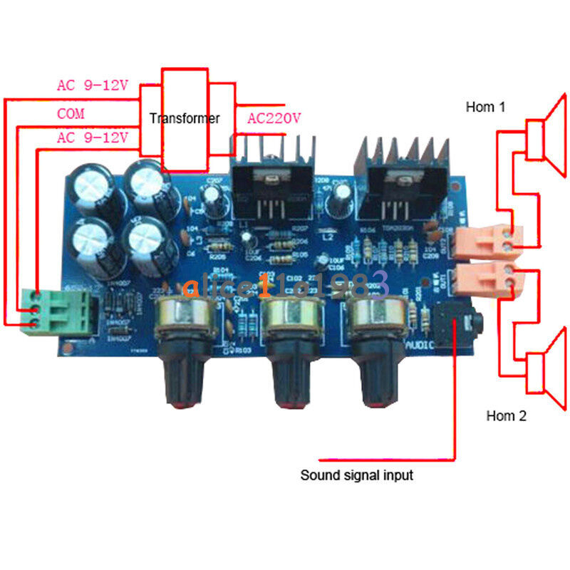 TDA2030A HI-FI 2.0 Dual Channel 18W*2 Amplifier Board Compatible LM1875 DIY Kits