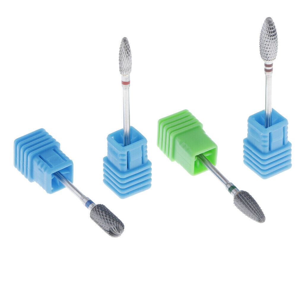 Professional Nail Drill Bits Set for Acrylic Nails - 4pcs - Different Coarse