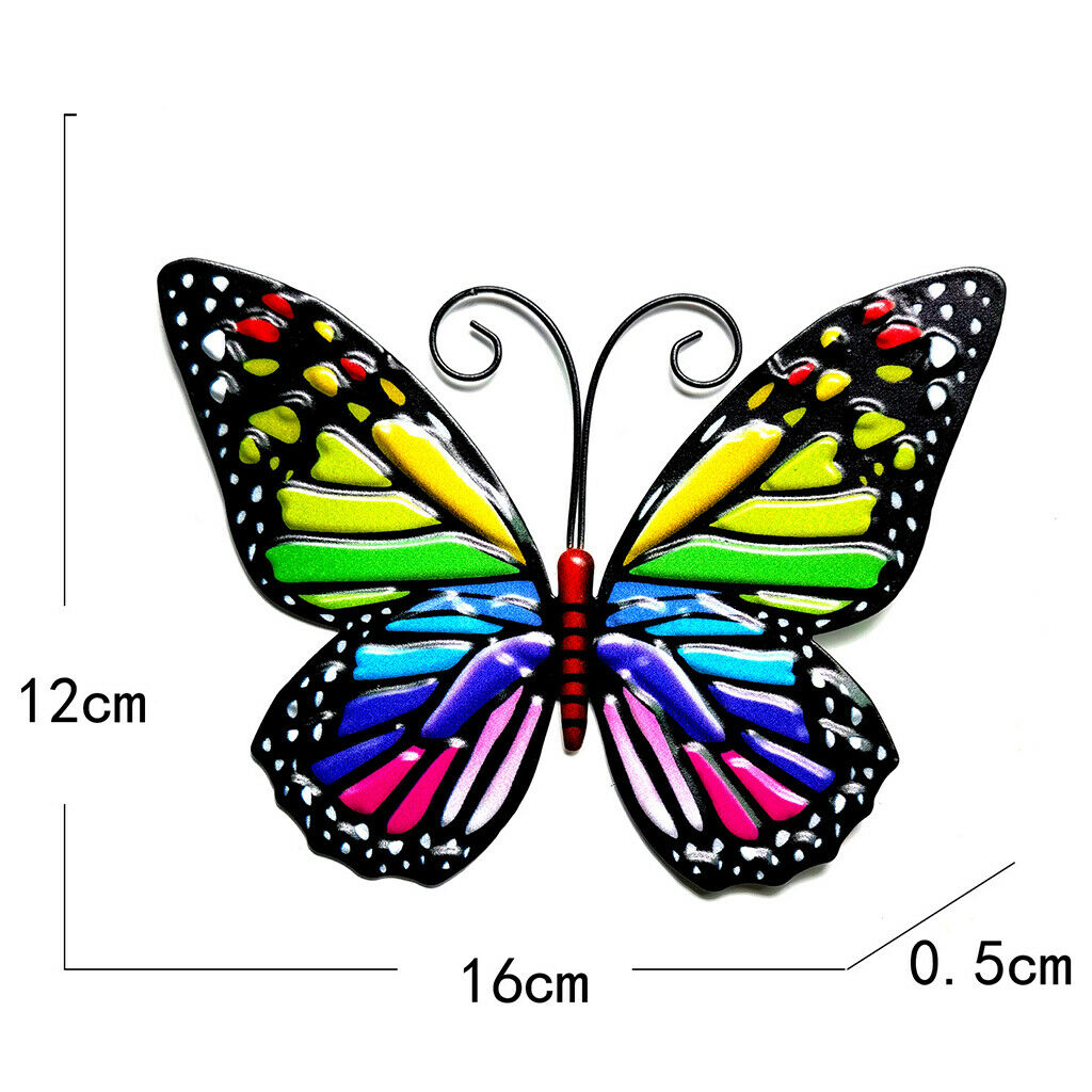 4Pack Butterfly Wall Decor Colorful Home Yard Patio Fence Hanging Accents