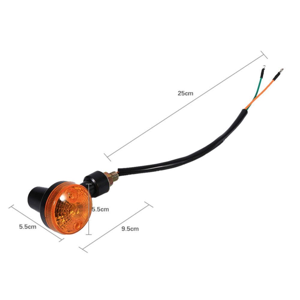 4Pcs Motorcycle Round Turn Signal Direction Indicator Light Lamp Universal Amber