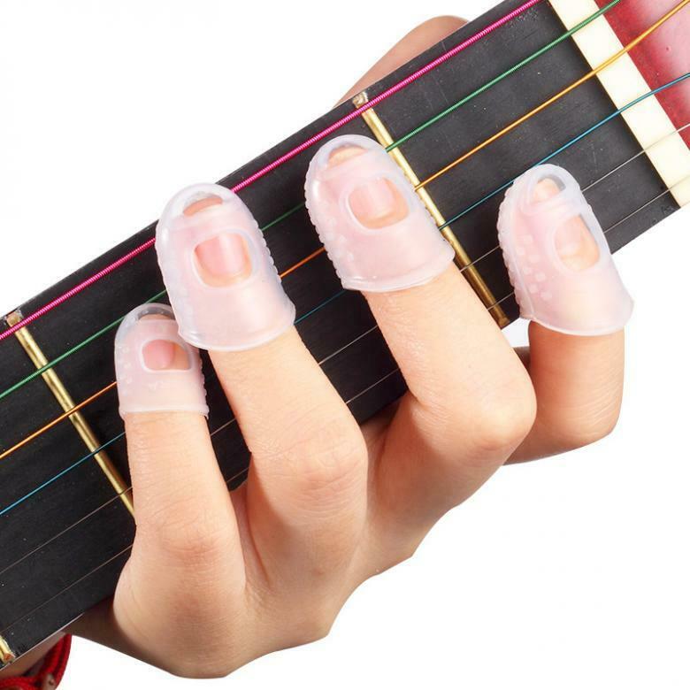 25xGuitar Accessories Kit Guitar Picks+Silicone Fingertip Cover Finger Protector