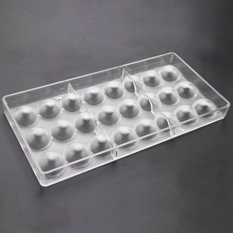 24 Holes Semi Sphere Chocolate Mould Polycarbonate Chocolate Bar Mold Half BalA5