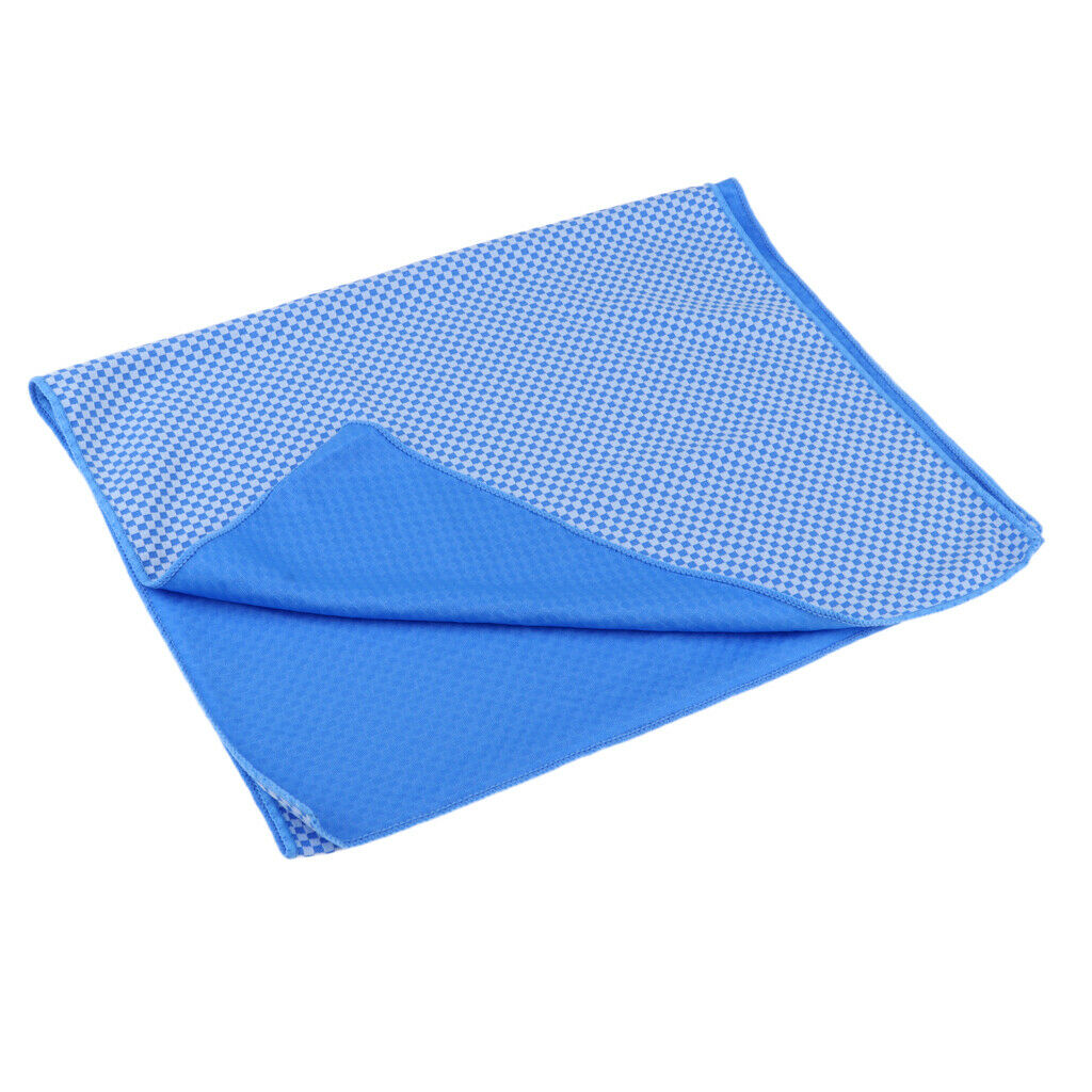 Instant Cooling Ice Cold Gym Towel Drying Sweat Absorb Chilly Pad Light Blue