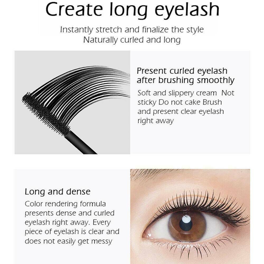 Black 4D Starry Silk Fiber Lash Waterproof Lengthening Thick Eye Lashes