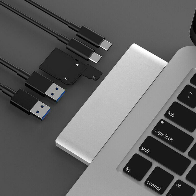 2X(Dual Type-C USB for MacBook Pro Laptop Docking Stations to MI TF SD CardV9V1)