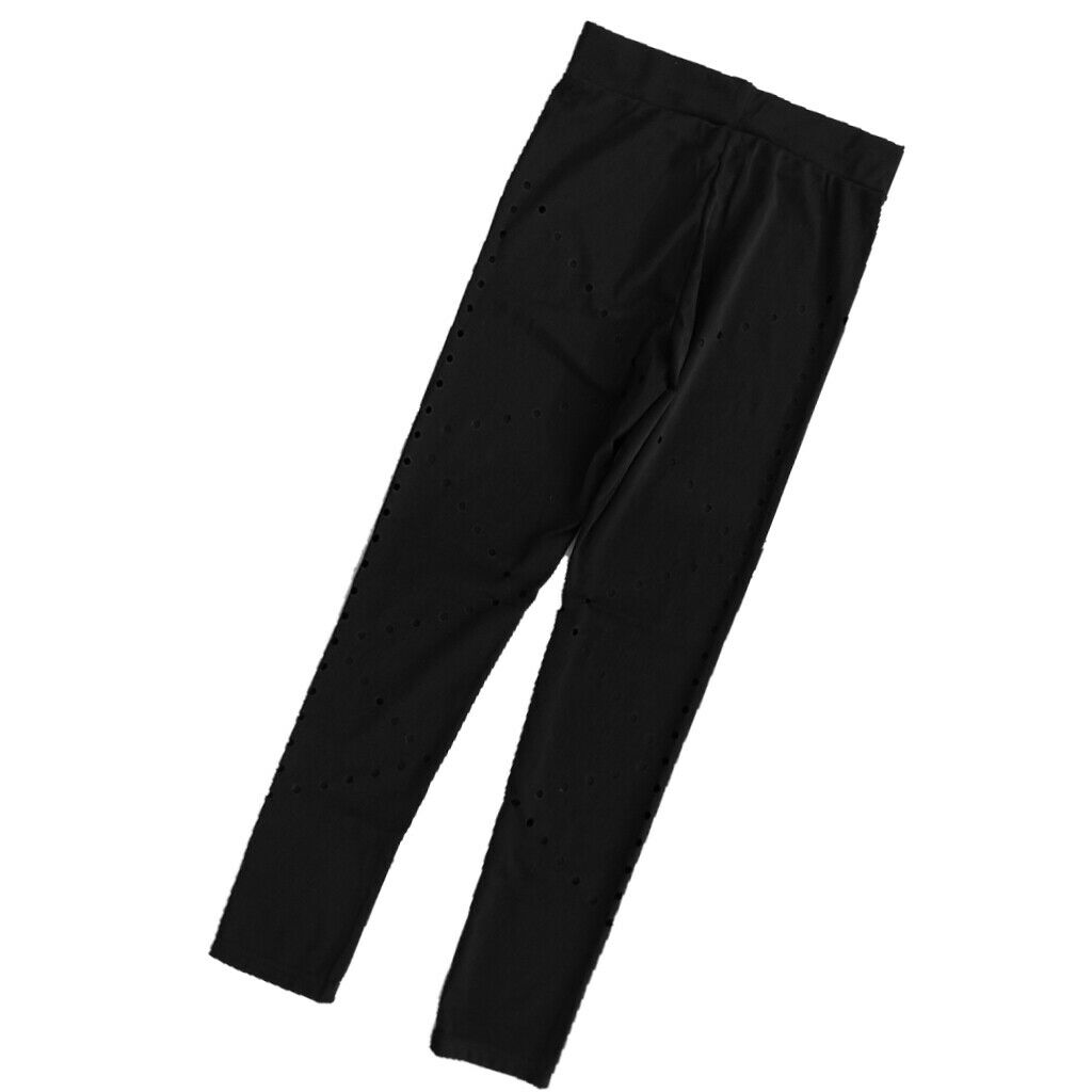 Hollow out Black Women Yoga Gym Leggings Compression Stretch Sports Pants M