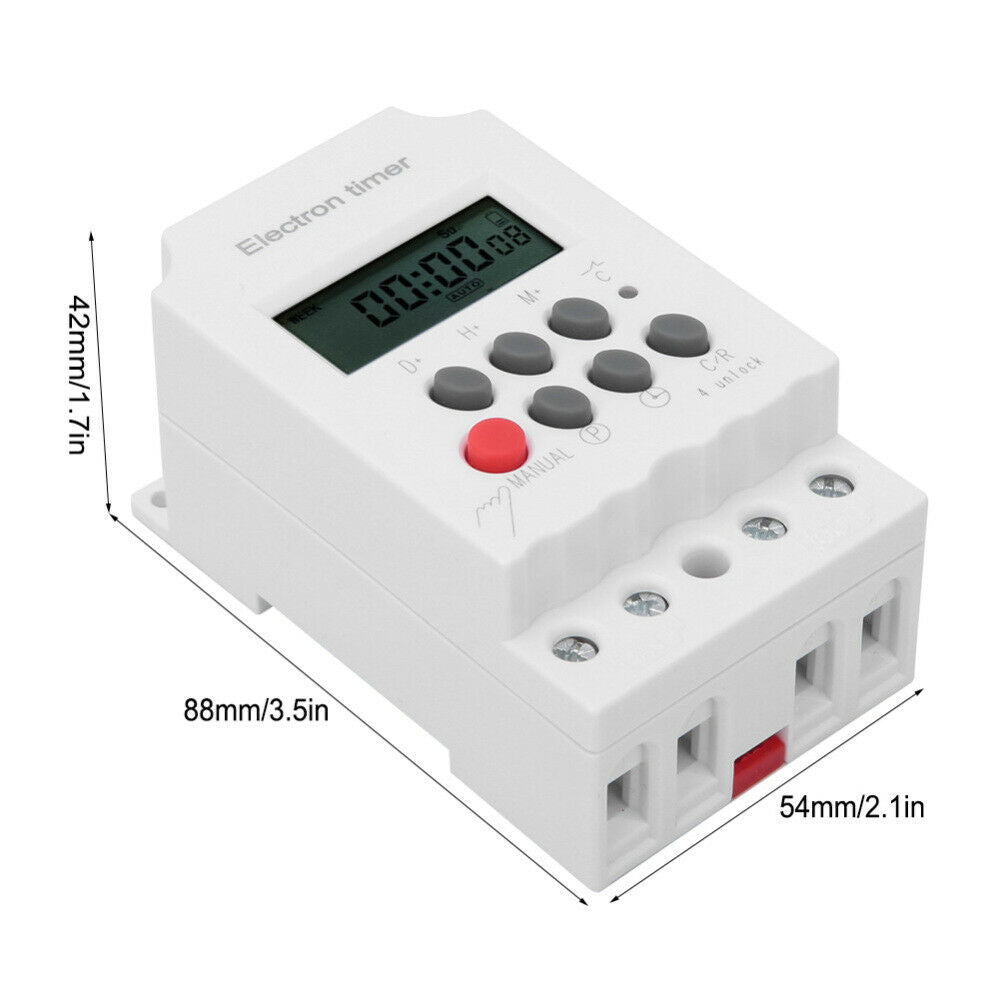 KG316T Electronic Timer 30A AC 220V Digital Programmable Electronic Timer Switch