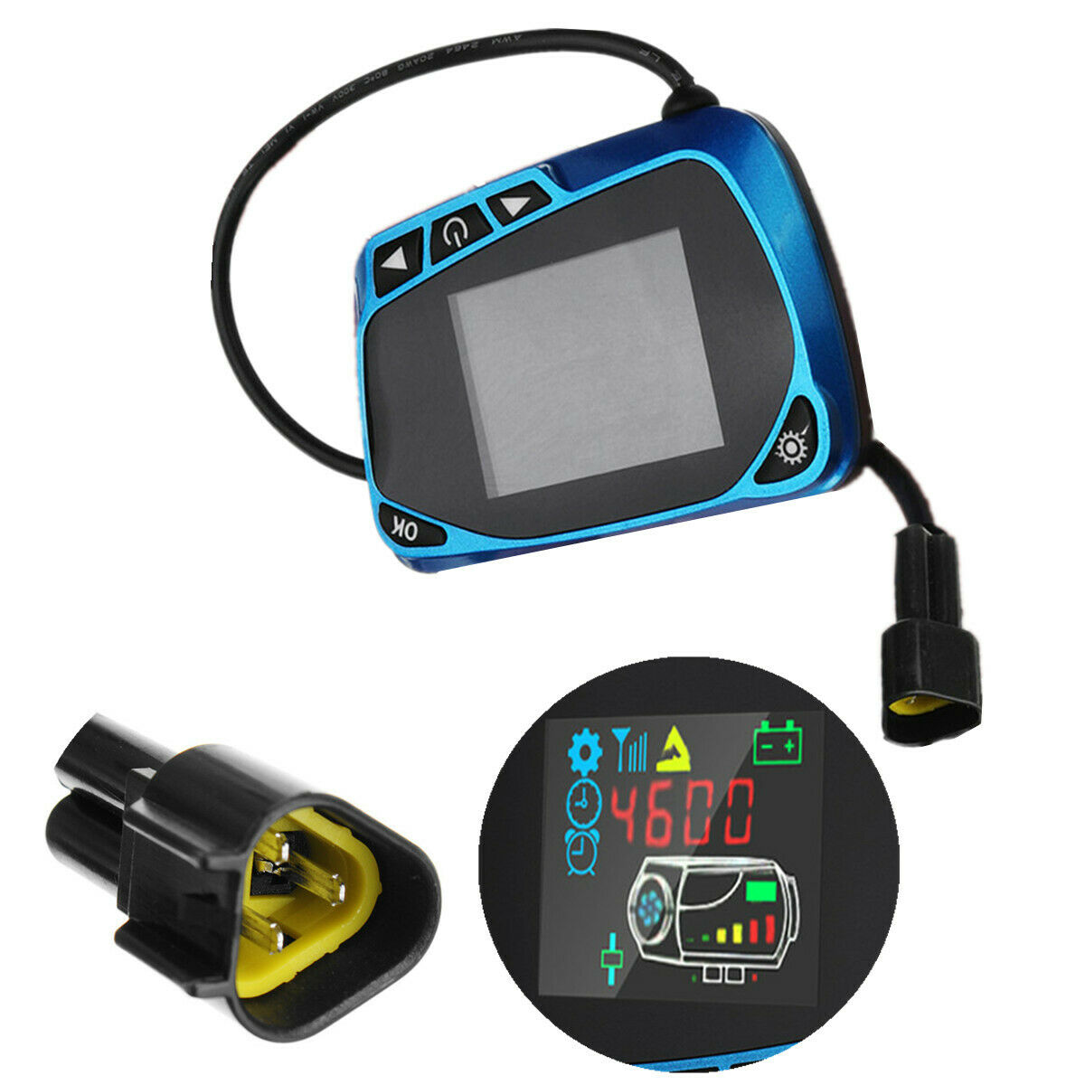 1x Blue LCD 12/24V Car Air Parking Heater Switch Remote Control Setup ON/OFF