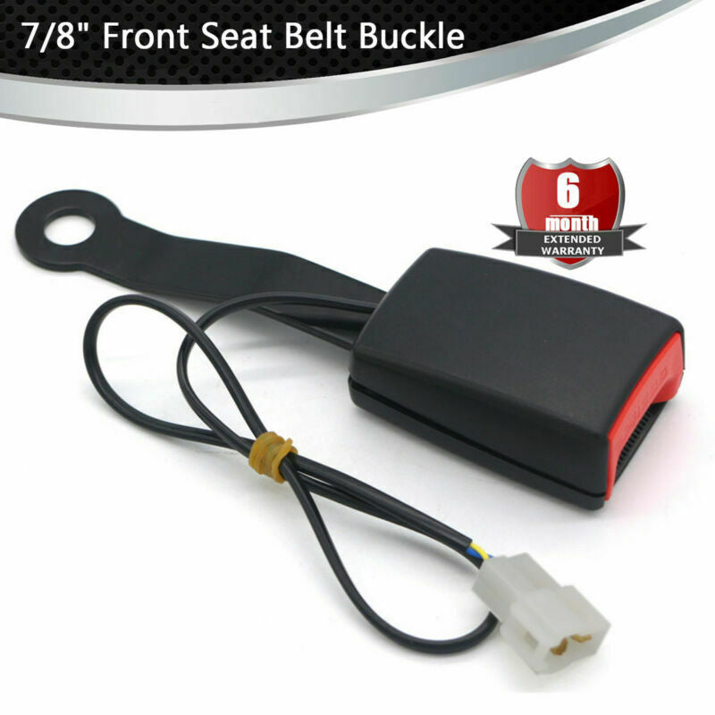 7/8" Auto Car Front Seat Belt Buckle  Socket Plug Connector W/ Warning Cable 1PC