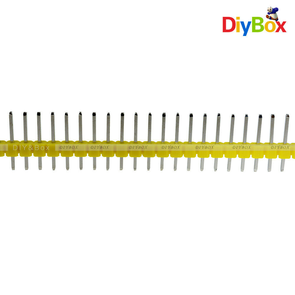 [10PCS] Yellow 40Pin 1x40P Male Breakable Pin Header Strip Connector Row 2.54mm