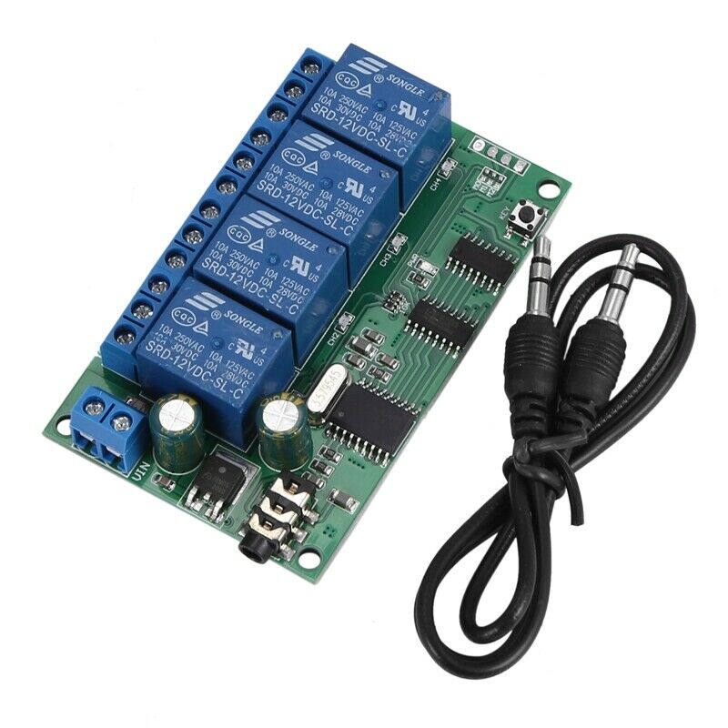AD22B04 4 CH DTMF MT8870 Audio Decoder Smart Home Relay Controller Voice PhoneY8