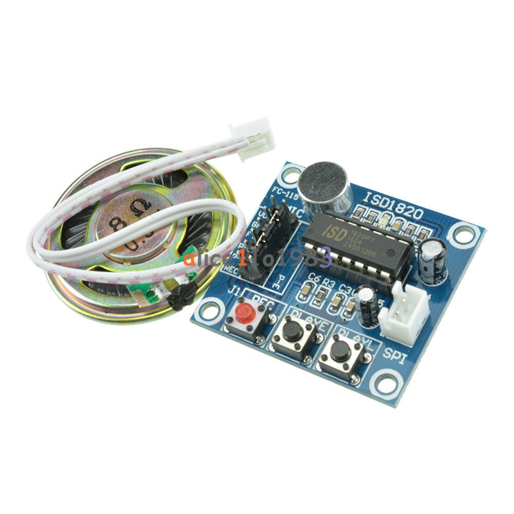 5PCS ISD1820 Sound Voice Recording Playback Module Mic Sound Audio + Loudspeaker