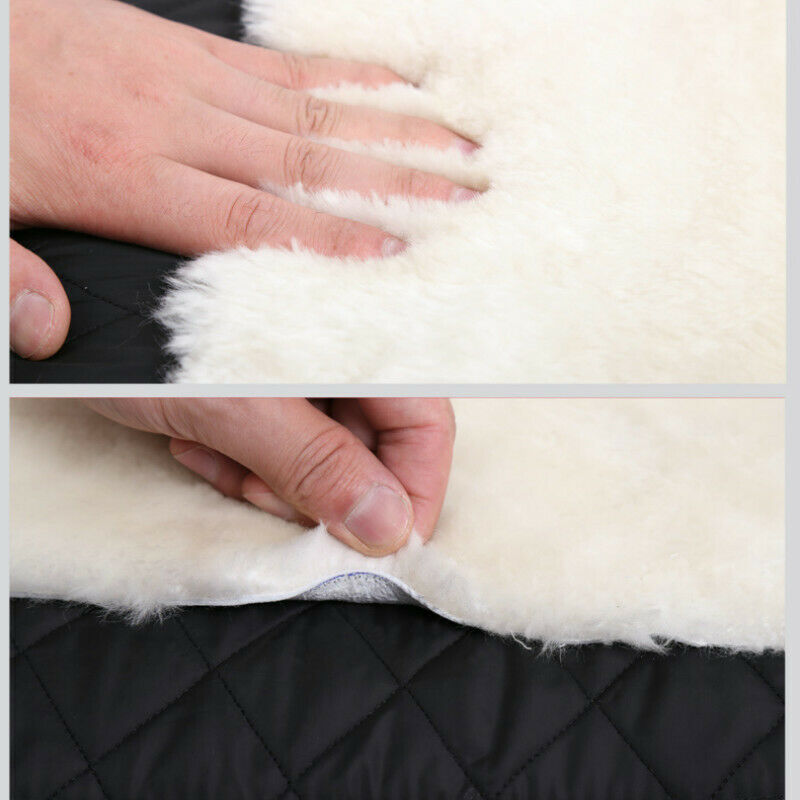 Sheepskin Wool Thermal Knee Joints Warmers Flexible PU Winter Pads Protector New