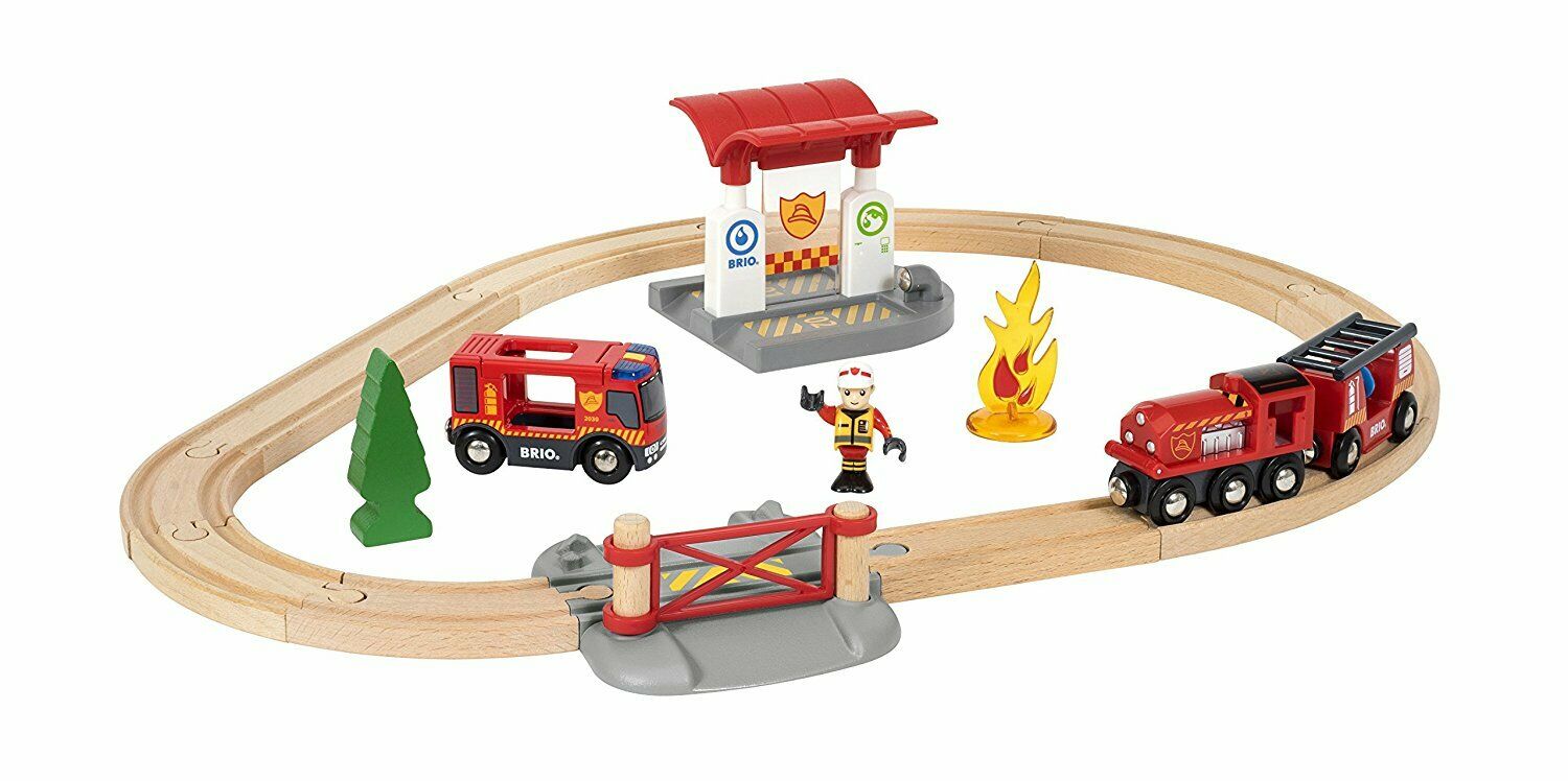33815 BRIO Rescue Fire Fighter Set (Wooden Railway) Age 3 Years+