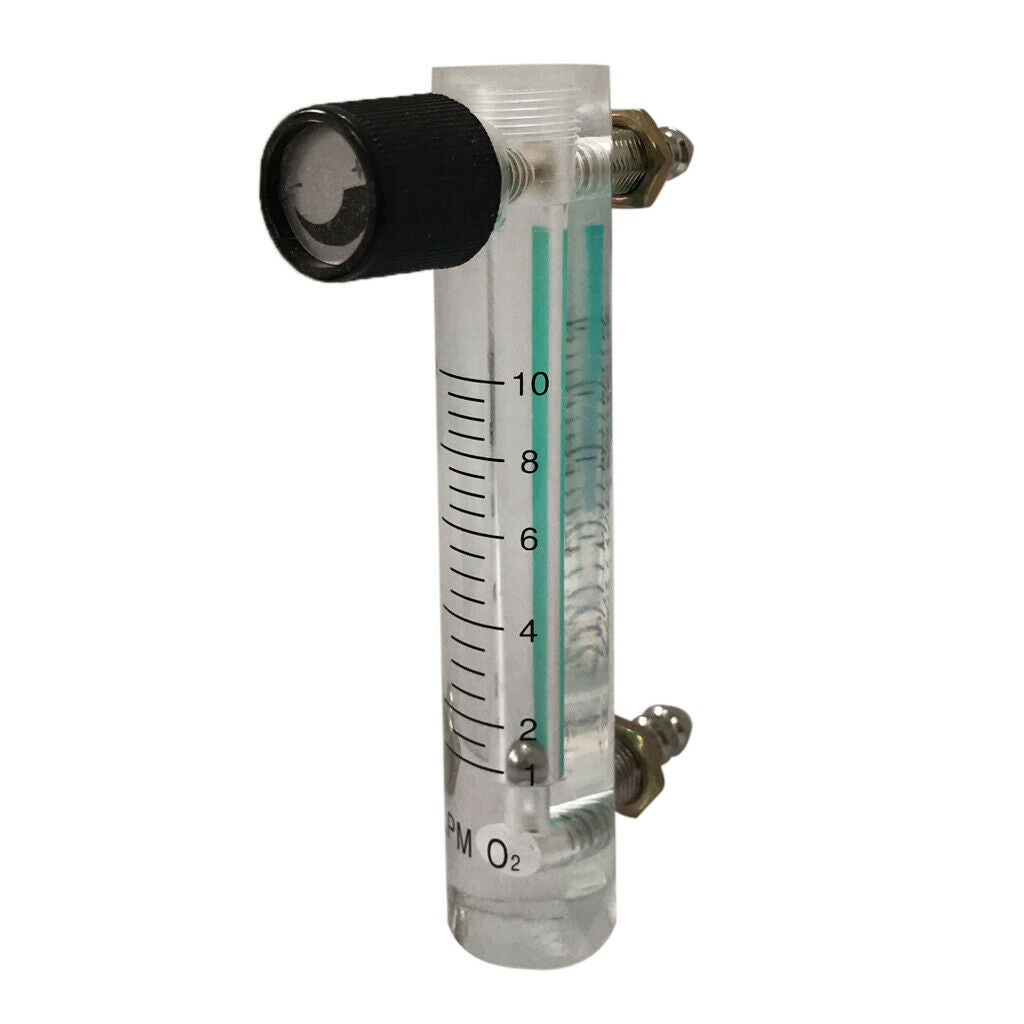 Oxygen Non-pulsating Flow Meter Supplies Copper&Glass with Valve Home 1-10L