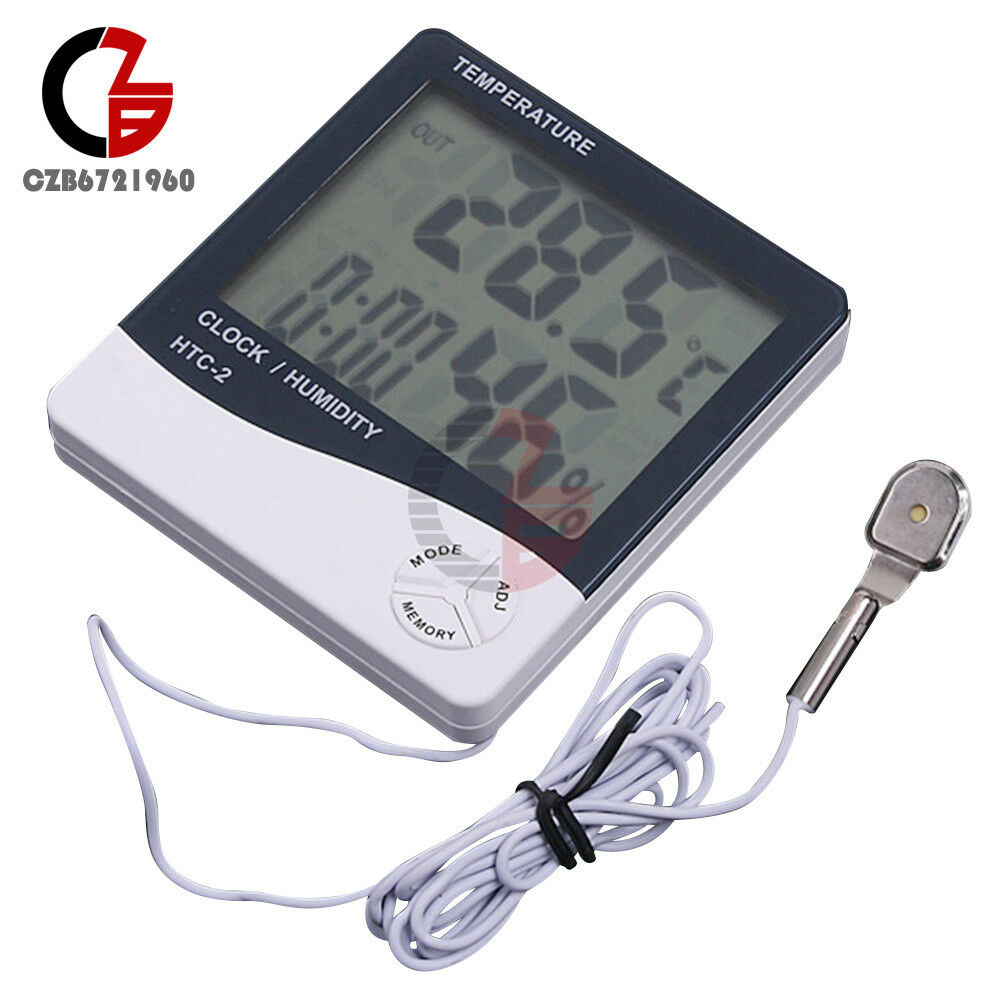 Electric LCD Thermometer Hygrometer Temp. Humidity Meter Weather Tester HTC-2