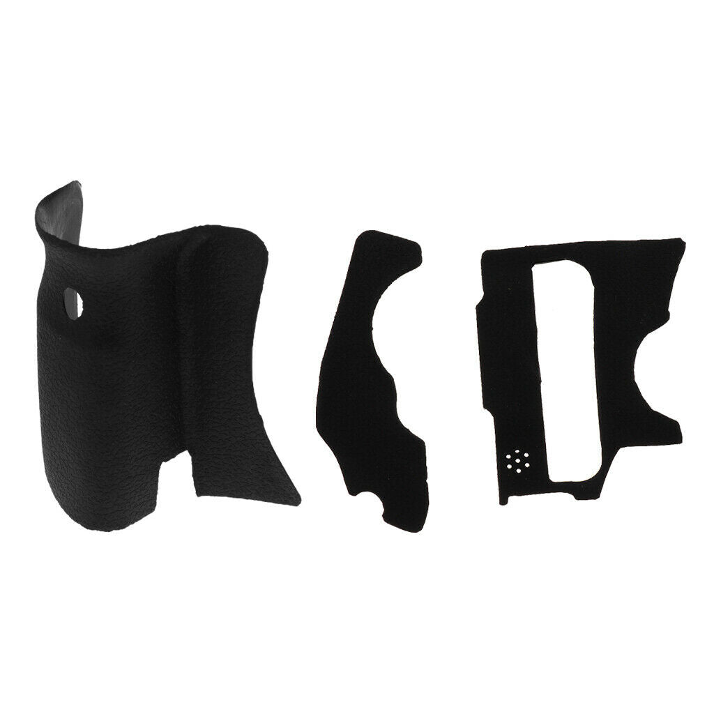 Set of 3 Durable Grip Rubber Unit for Canon 60D DSLR Cam Rubber Replacement New