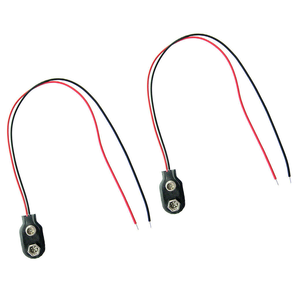 2 Pieces 9v Loop Electric Guitar Charger Battery Connectors