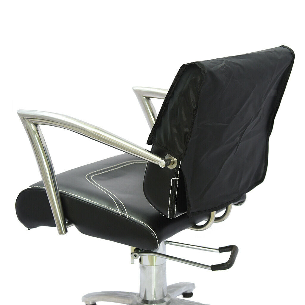 2x Barber Chair Back Covers Salon Beauty Professional Protective Cover Black