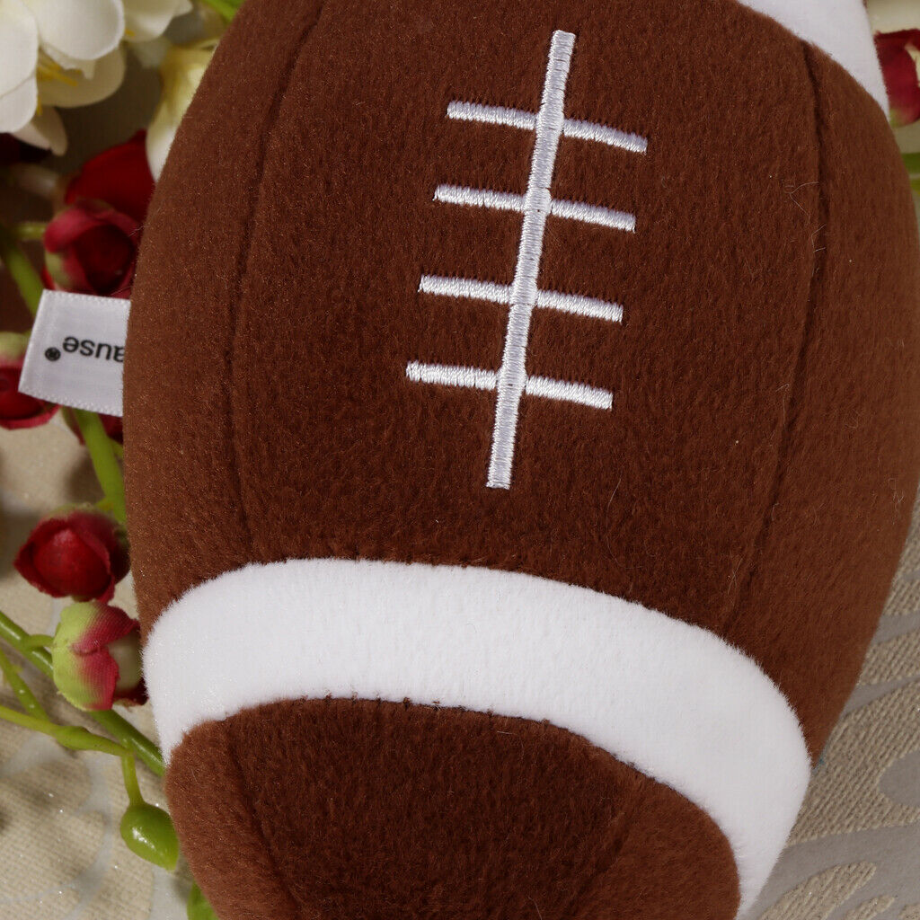 Pack of 2 Soft Stuffed Sport Ball Rugby Football Baby Plush Non-toxic Set