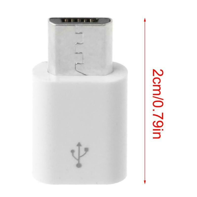 White Short USB 3.1 Type C Female Device To Micro USB Male Adapter Connector