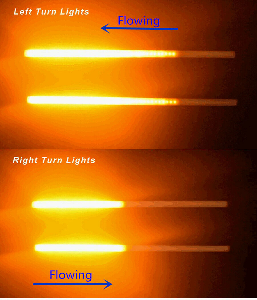 45cm Motorcycle LED Flowing Tail Light Strip Flexible Turn Signal Strobe Light
