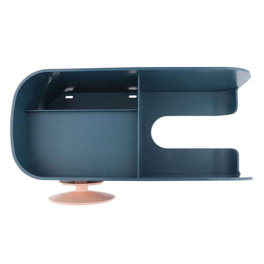 Wall Mounted Hair Dryer Rack Holder Bathroom Accessories Organizer Dark Blue