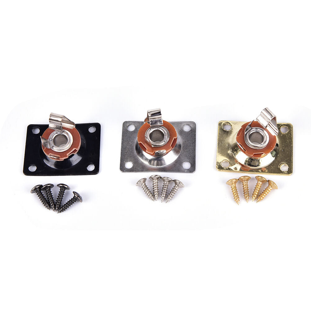 Sliver Square Style New Guitar Jack Plate , Output Socket Chrome Rectang .l8