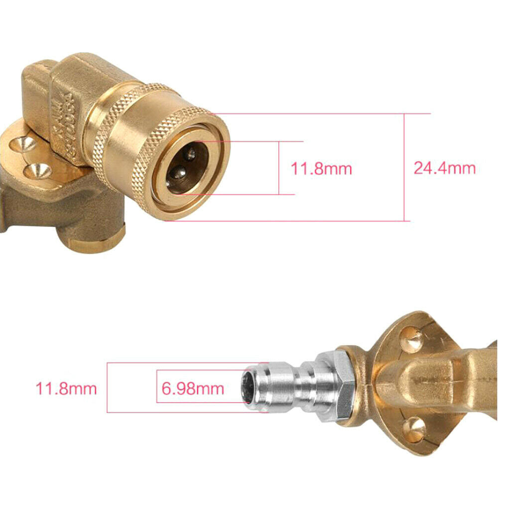 Pivots Coupler 1/4" Quick Connect Pressure Washer Nozzle 4500 PSI NEW