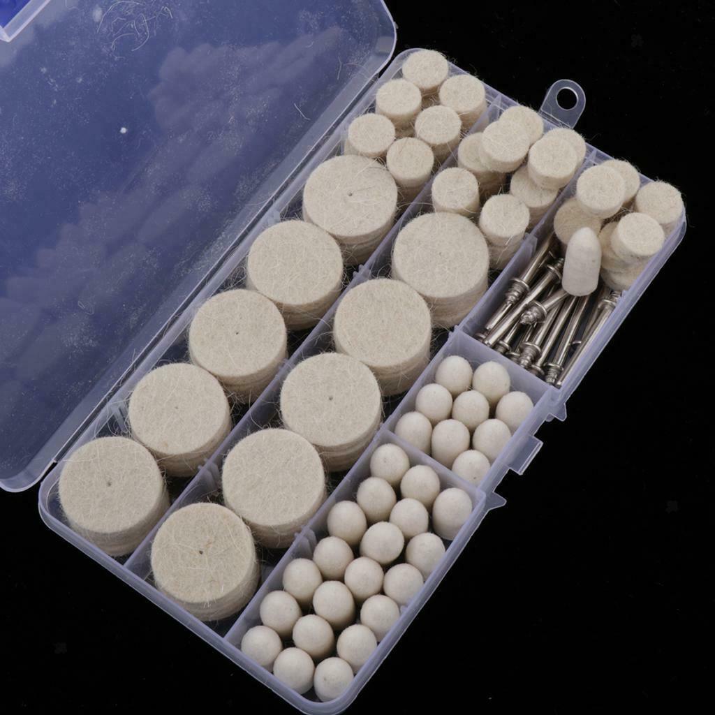 110pcs Wool Grinding Head Wheel Rotary Grinding And Polishing Tool +12xShank