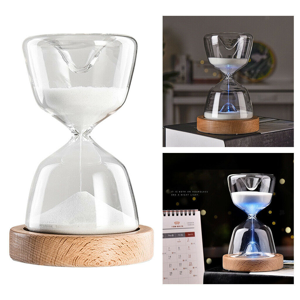 Sand Timer Night Light USB Rechargeable Hourglass Office Lamp Birthday Gifts