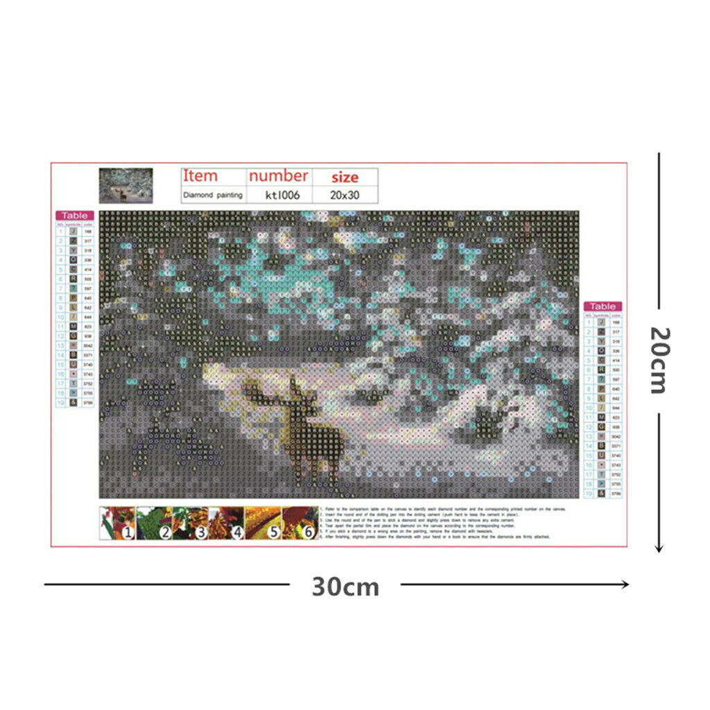 DIY 5D Diamond Painting Kit Lovely Deer Forest Full Drill Cross Stitch Craft