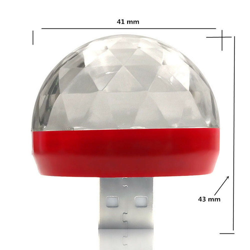 Mini USB LED RGB Disco Stage Light Party Club DJ KTV Xmas Magic Phone Ball Lamp@