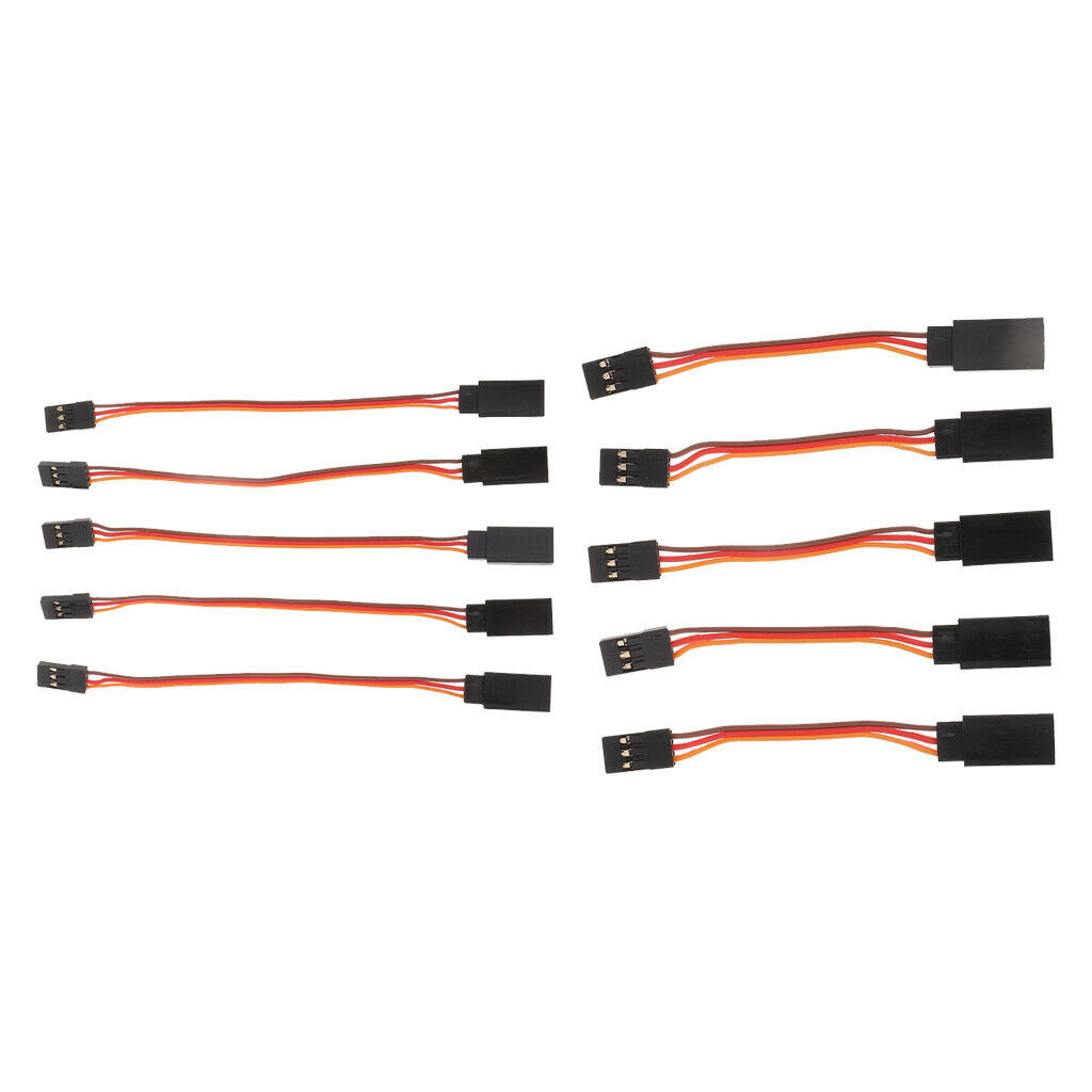 10 Piece 3 Pin Servo Extension Cable for Futaba JR Connector Accessory