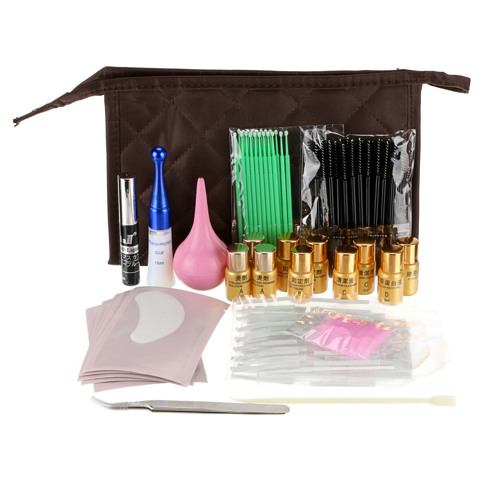 Eyelash Perming Kit 17 IN 1 Lash Lift Perming Eyelash Extension Makeup Glue Set