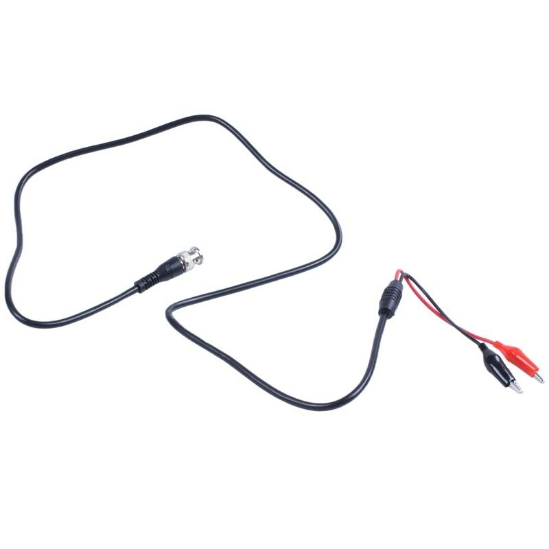 2pcs 100cm BNC Q9 Oscilloscope Measu Leads Double Clip Alligator (Mini AlligatY7