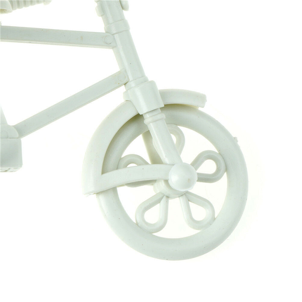 Excellent White Tricycle Bike Flower Basket Container For Flower Plant Decor&lBD