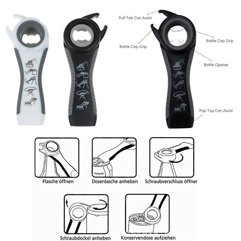 5 in 1 Multifunction Can Opener Beer Bottle Super Good Jar Opener Kitchen.l8
