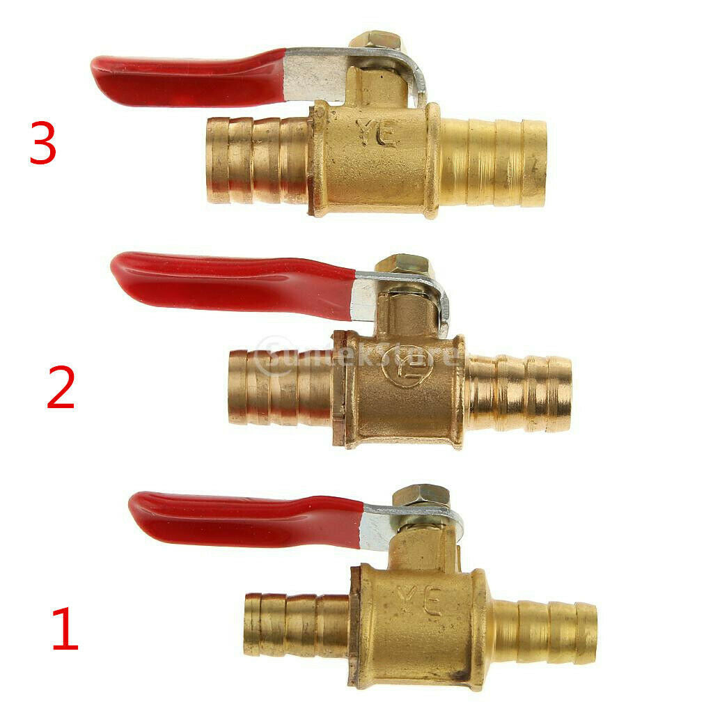 2pcs 1/4 "brass Ball Valve Stop Valve Stop Valve Tap Gas Air Liquid Faucet