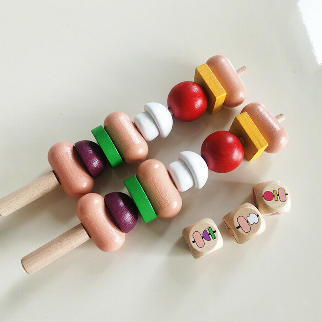 Colorful Building Blocks Toys Sequence Sausage Skewers Memory Training Game