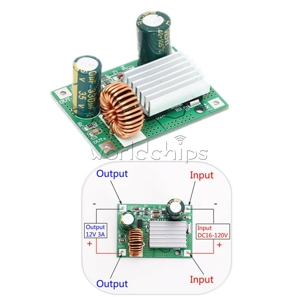 16V-90V 84V 72V 60V 48V 36V to 12V 3A DC-DC Step Down Buck Power Supply Module
